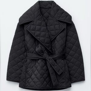 & Other Stories Black Quilted Puffer Jacket